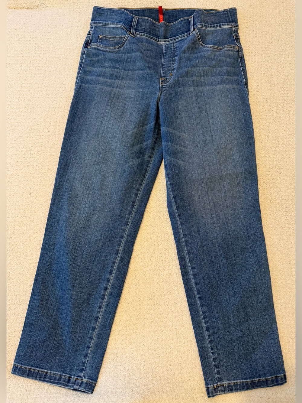 SPANX Vintage Indigo Pull-On Ankle Straight Leg Jeans Plus Size 1X Style 20356R